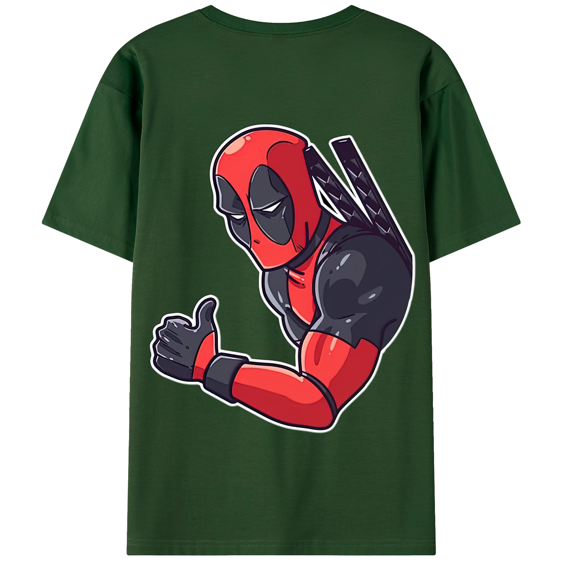 （画像用） Deadpool デッドプール 綿100％半袖Tシャツ（背面プリント）